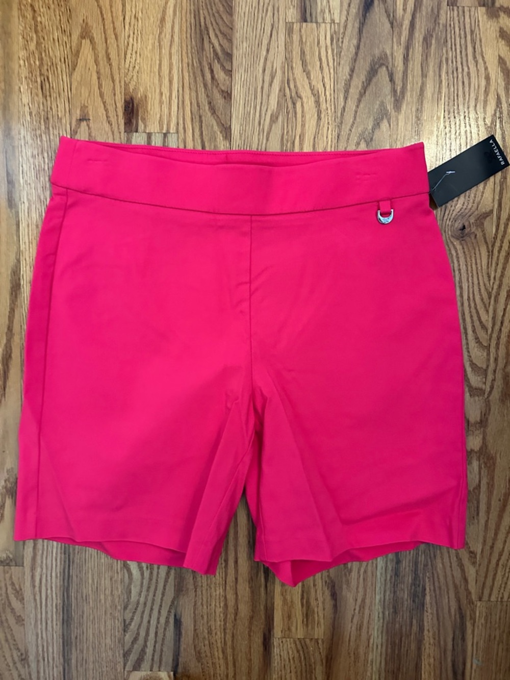 Rafaella Bright Hot Pink Pull-On Short  with D-Ring Accent size 8 NWT